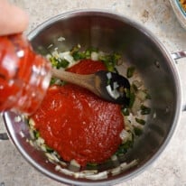 Air Fried Eggplant Pasta