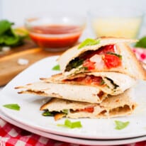 Air Fryer Veggie Pizza Quesadillas