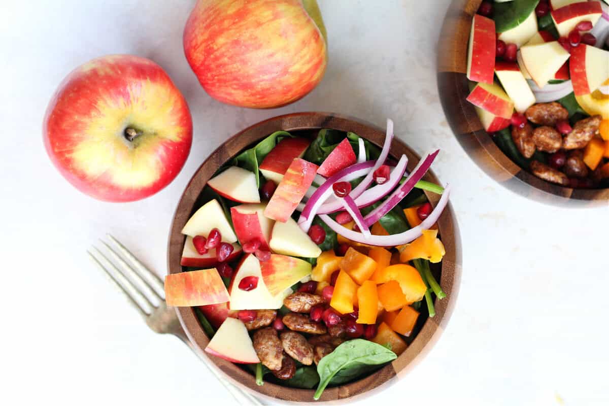 Honeycrisp Apple Spinach Harvest Salad Honeycrisp Apple Spinach Harvest Salad