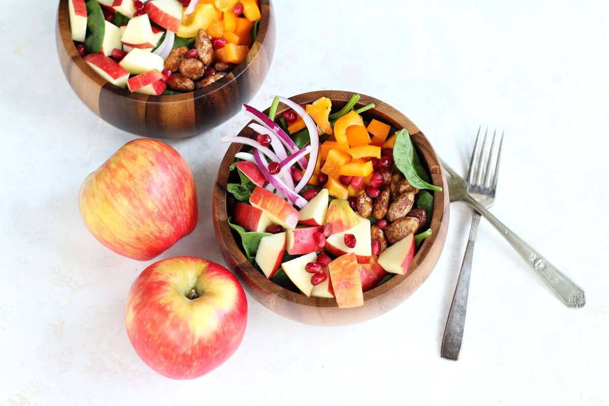 Honeycrisp Apple Harvest Salad Honeycrisp Apple Harvest Salad with delicious vegetables and nuts.
