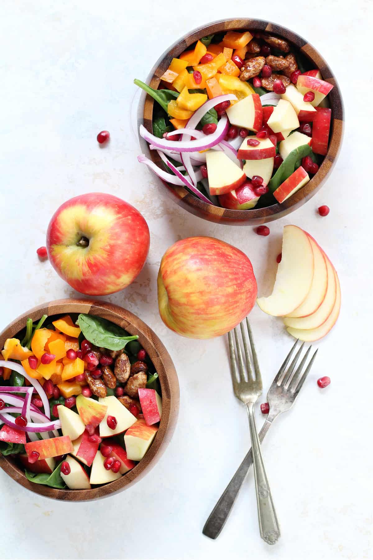 Healthy Apple Spinach Harvest Salad Healthy Apple Spinach Harvest Salad
