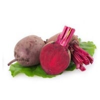 beets on white background