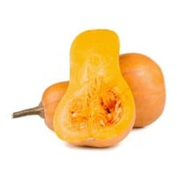 butternut squash on white background