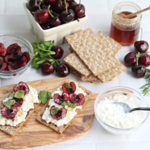 Cherry Cottage Cheese Toast