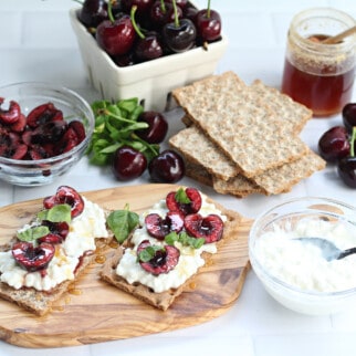 Cherry Cottage Cheese Toast