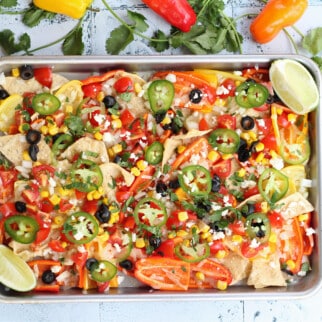 Easy Back To School Meal Plan Sheet Pan Peppers and Nachos