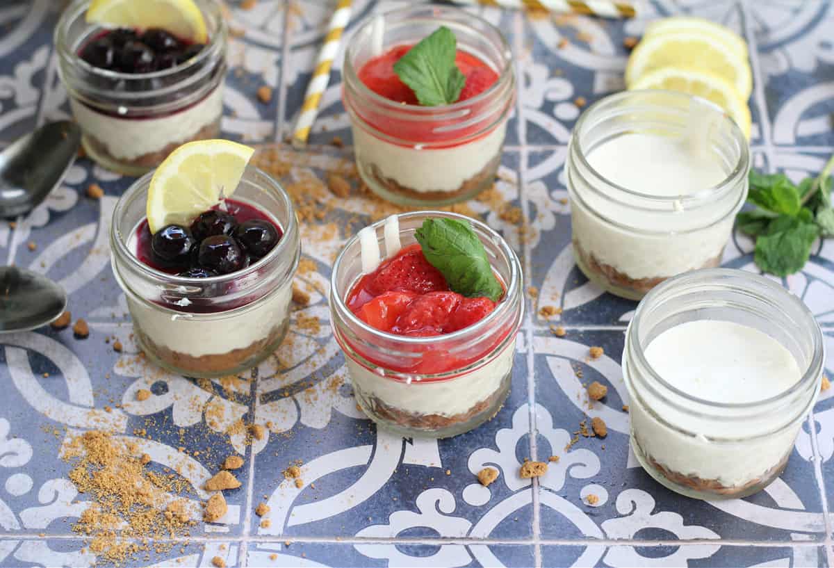 Healthy No Bake Mini Cheesecakes Healthy No Bake Mini Cheesecakes