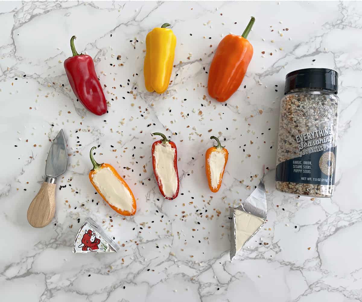 Making Stuffed Cheese Peppers