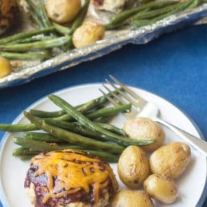 Mini BBQ Turkey Meatloaf Sheet Pan Dinner