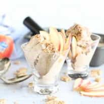 No Churn Peanut Butter Apple Pie Ice Cream