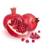 pomegranate on white background