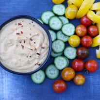 Easy Roasted Pepper Hummus