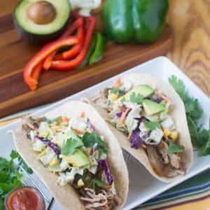 Slow Cooker Shredded Pork Tacos