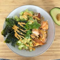 Food Rx: Heart Healthy Benefits of Avocado + Salmon Avocado Sushi Bowl