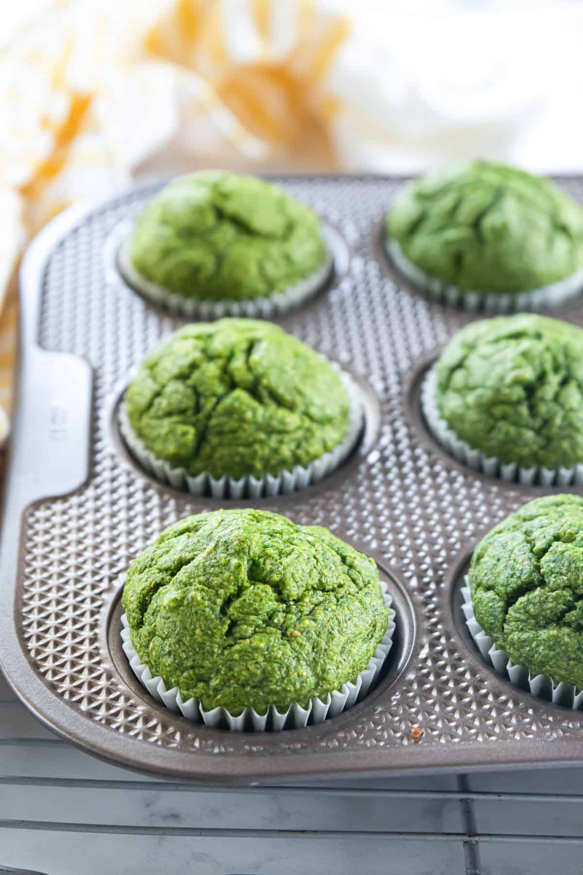 Tasty sweet spinach muffins
