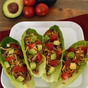 Turkey Taco Lettuce Wraps - Give Taco Tuesday a fresh veggie spin by subbing your tortillas with lettuce! It adds the perfect crunch and comes packed with vitamins and minerals like calcium, potassium and vitamin A, C and K. Simply fill with your favorite taco toppings for a yummy dinner.