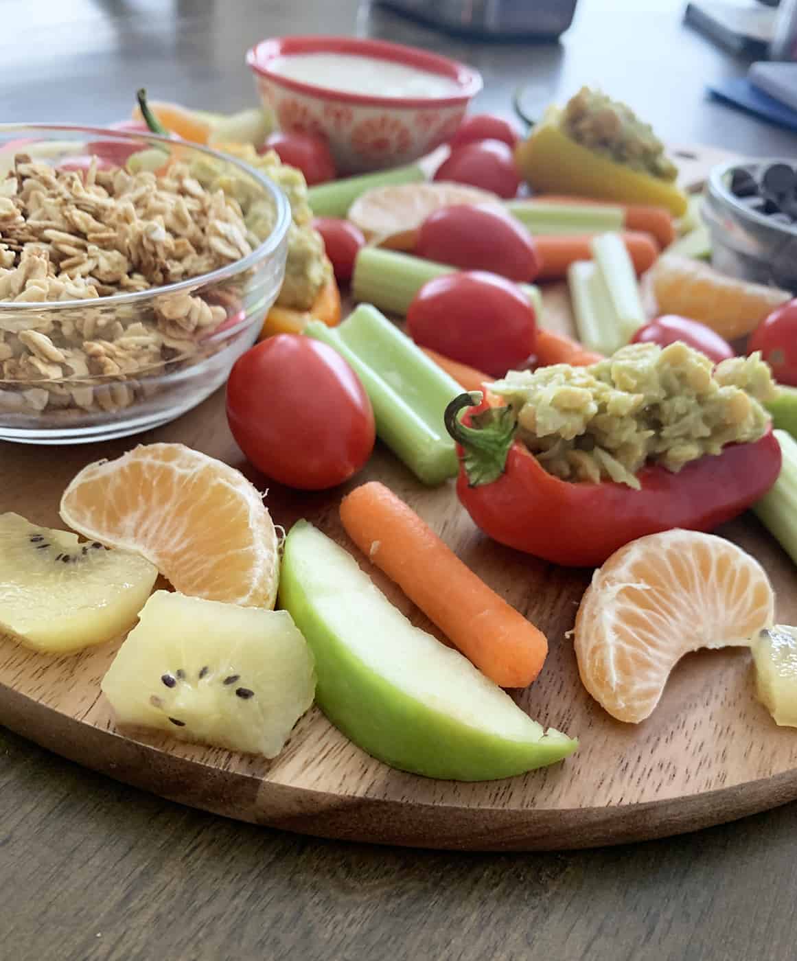 Easy after school snacks for kids Close up of snack boar