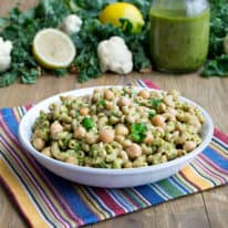 Cauliflower & Kale Pesto Pasta