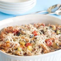 Cheesy Eggplant & Tomato Penne