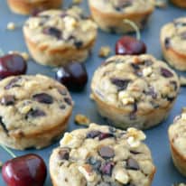 Chocolate Chip Cherry Muffins with Walnuts