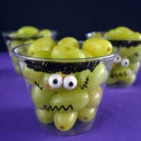 How To Make Frankenstein Grape Cups