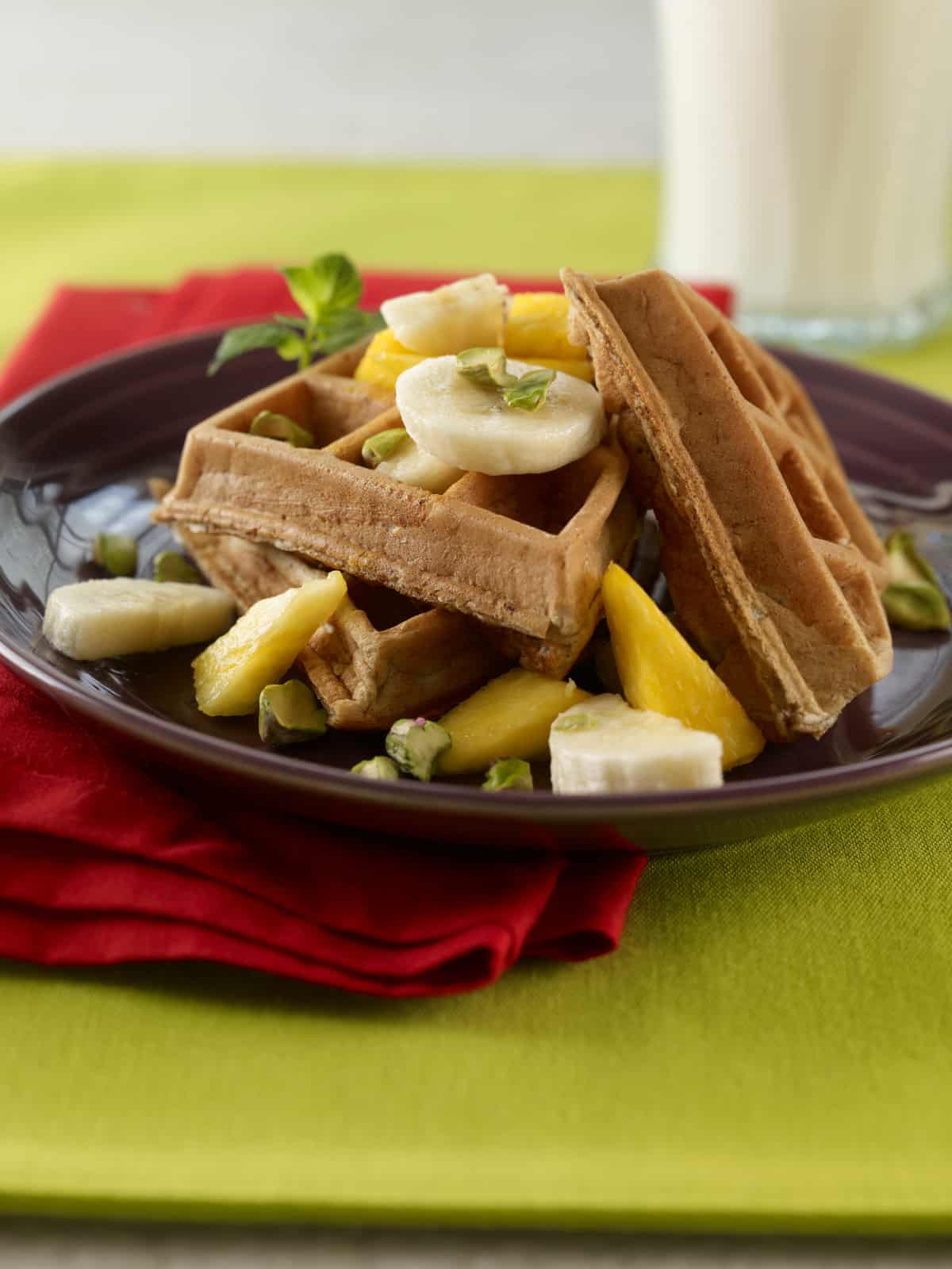 Healthy Fruity Multigrain Waffles Healthy Fruity Multigrain Waffles