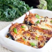 Healthy Kale & Ricotta Stuffed Eggplant Rollatini