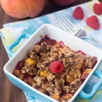 Individual Raspberry & Peach Crisps