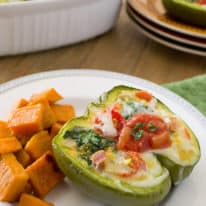 Kale & Bacon Breakfast Stuffed Peppers