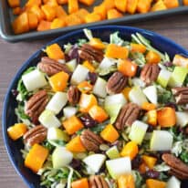 Roasted Butternut Squash Sweet Kale Salad