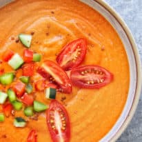 Roasted Tomato & Red Pepper Gazpacho