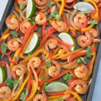 Sheet Pan Shrimp Fajitas