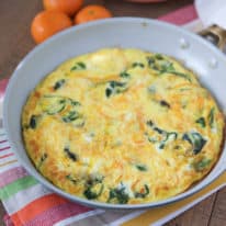 Spiralized Butternut Squash and Spinach Frittata