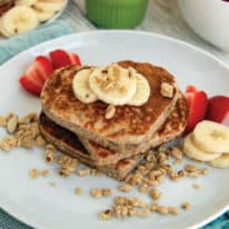 Whole Wheat Banana Crunch Pancakes