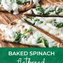 Baked Spinach Flatbread Pin