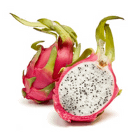 dragon fruit on white background